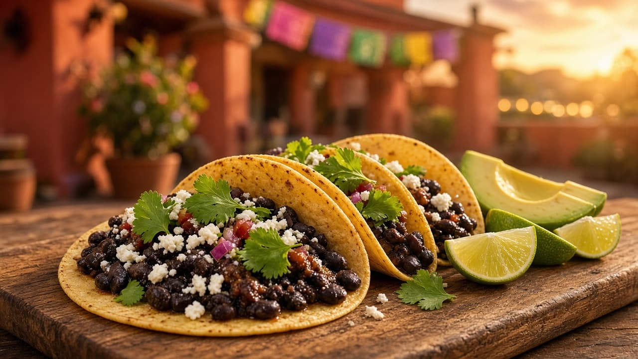 Smoky Black Bean Soft Tacos