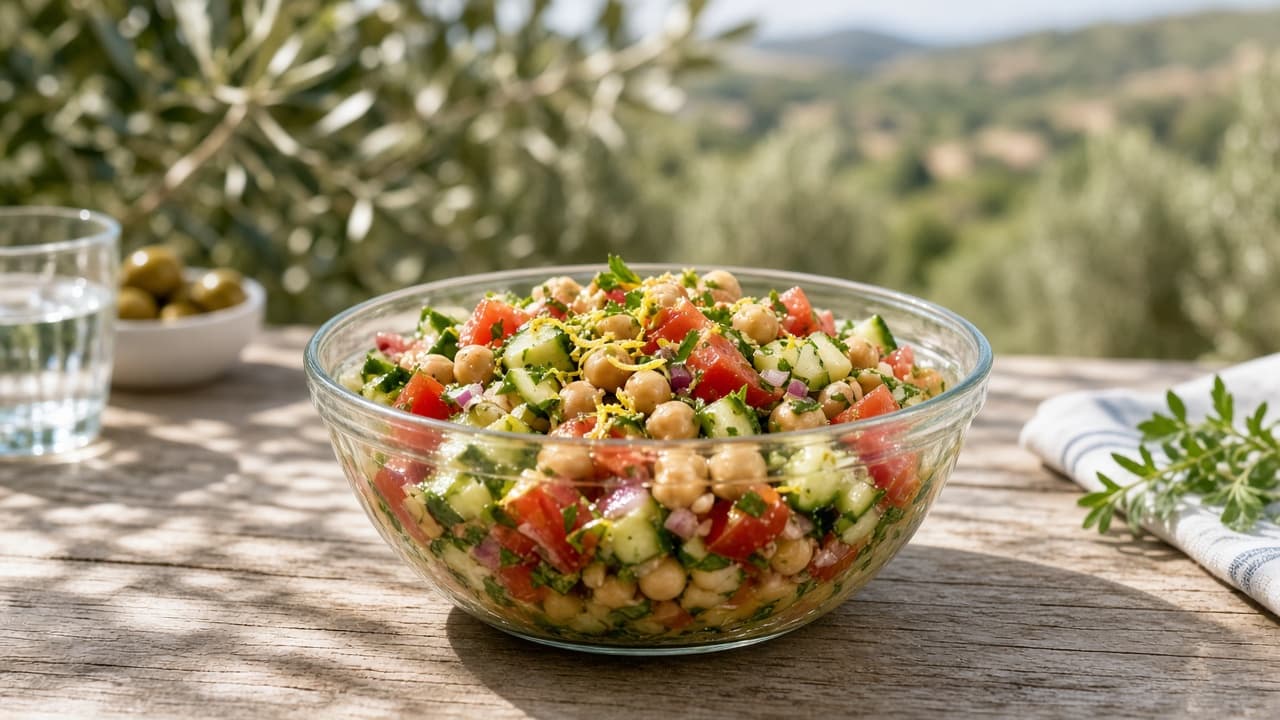 Mediterranean Chickpea Lunch Salad