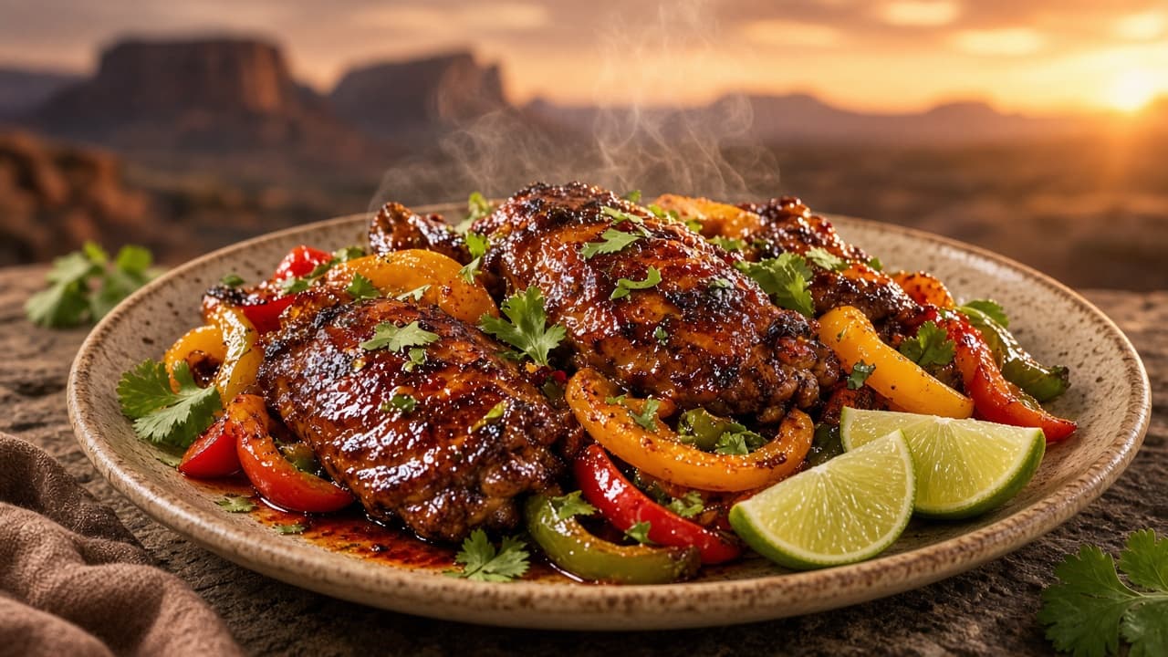 Chipotle-Citrus Chicken Thighs with Peppers