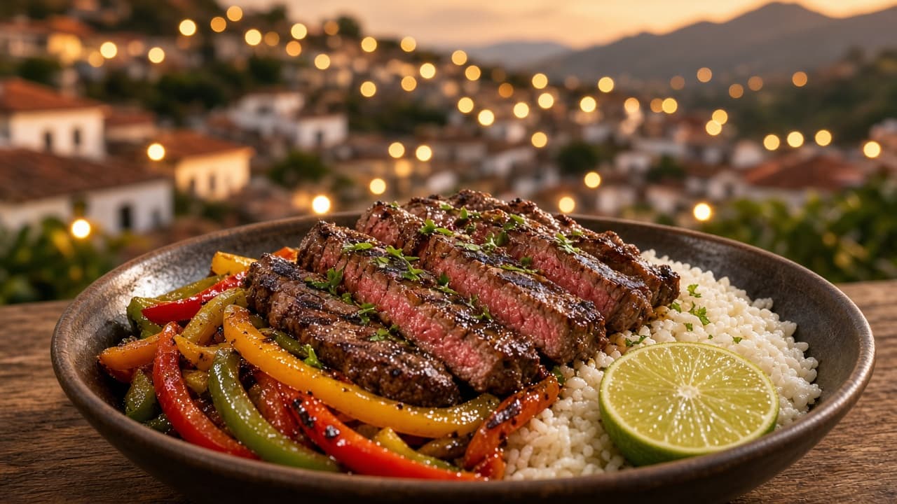 Citrus Steak Bowls with Peppers