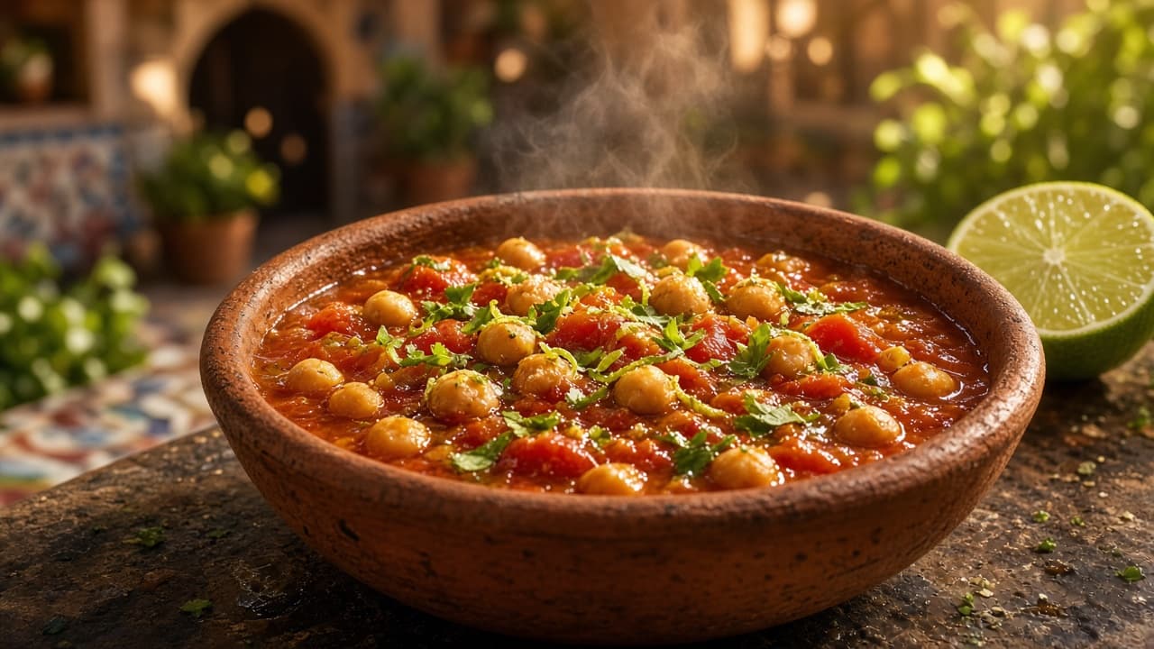 Smoky Citrus Chickpea & Tomato Stew