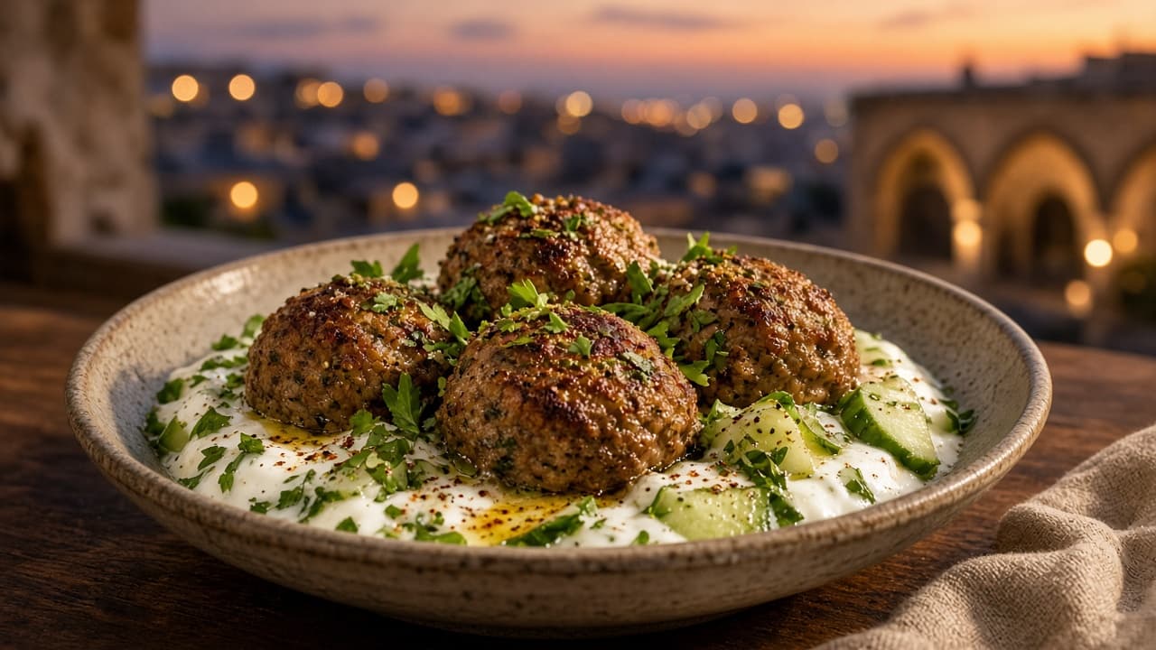 Turkey Kofta with Yogurt Sauce