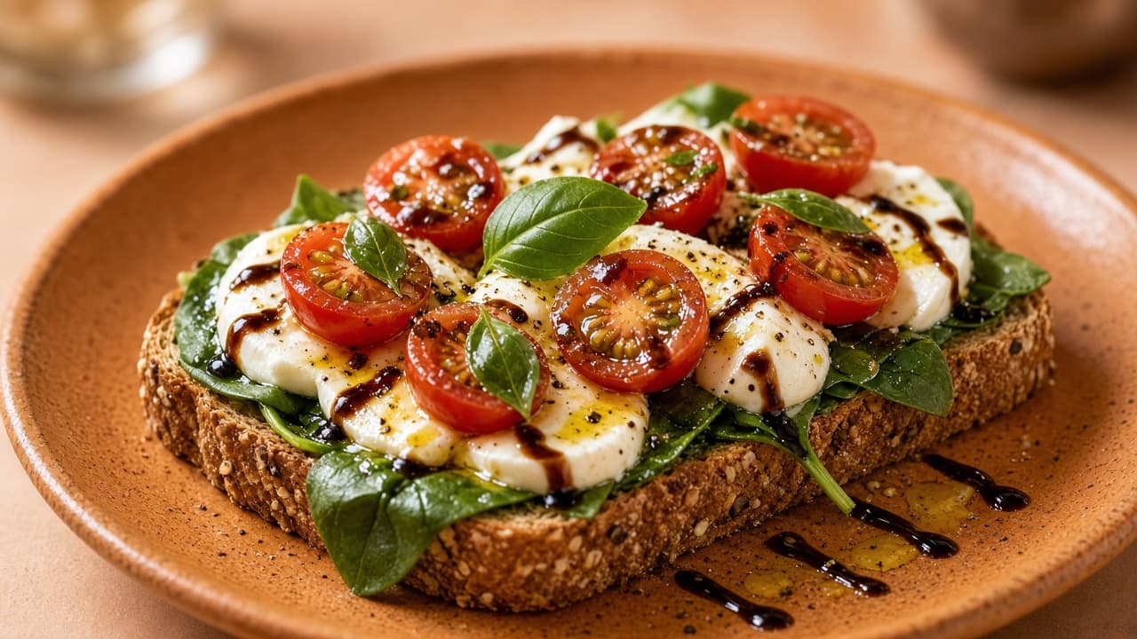 Caprese Toast with Balsamic