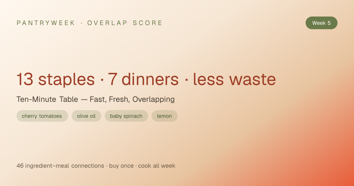 Overlap score Week 5